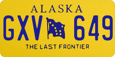 AK license plate GXV649