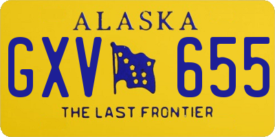 AK license plate GXV655