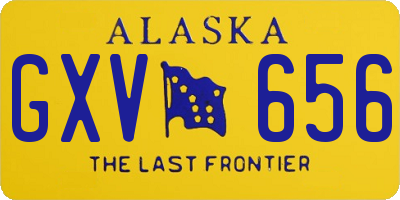 AK license plate GXV656