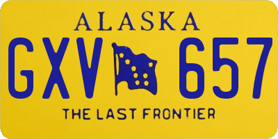 AK license plate GXV657