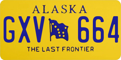 AK license plate GXV664
