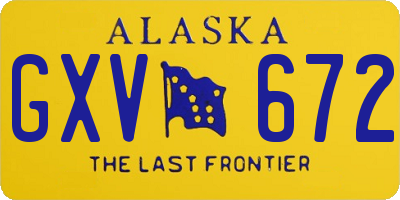 AK license plate GXV672