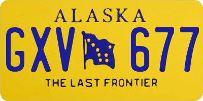 AK license plate GXV677