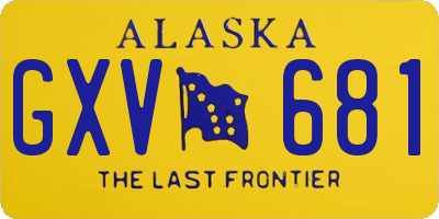 AK license plate GXV681