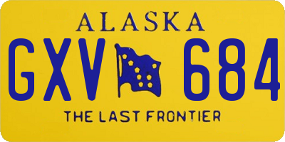 AK license plate GXV684