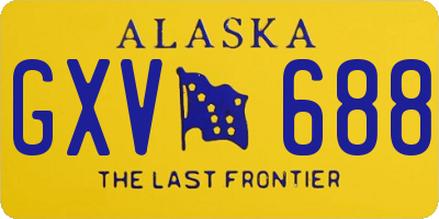 AK license plate GXV688
