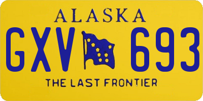 AK license plate GXV693