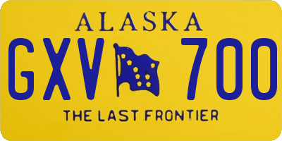 AK license plate GXV700