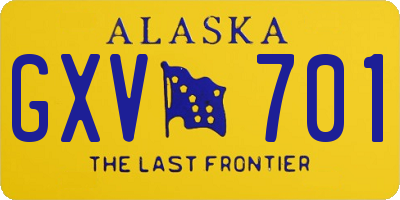 AK license plate GXV701
