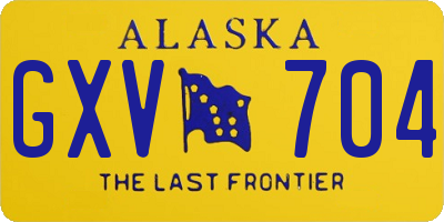 AK license plate GXV704