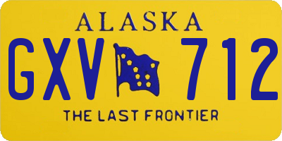 AK license plate GXV712