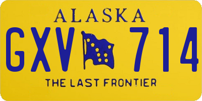 AK license plate GXV714