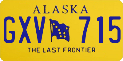 AK license plate GXV715