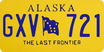 AK license plate GXV721