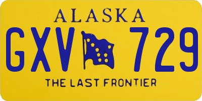 AK license plate GXV729