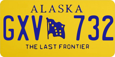 AK license plate GXV732