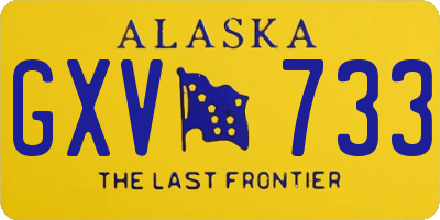 AK license plate GXV733