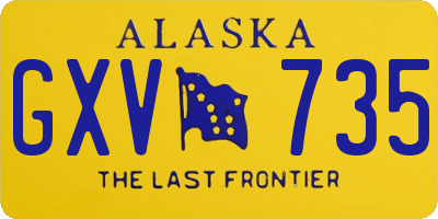 AK license plate GXV735