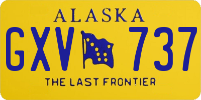 AK license plate GXV737