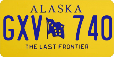 AK license plate GXV740