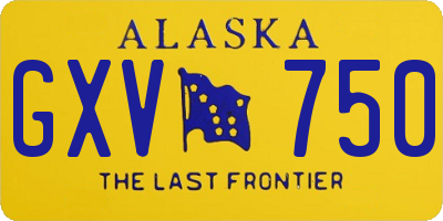 AK license plate GXV750