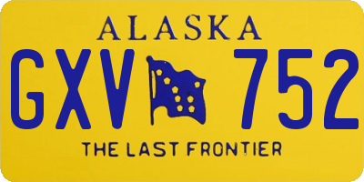 AK license plate GXV752