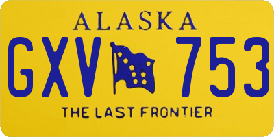 AK license plate GXV753