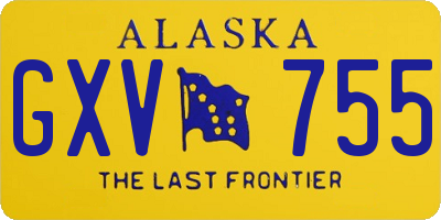 AK license plate GXV755