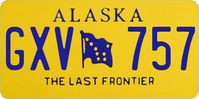 AK license plate GXV757