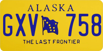 AK license plate GXV758