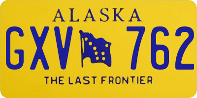 AK license plate GXV762
