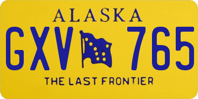 AK license plate GXV765