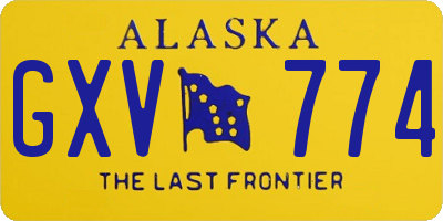 AK license plate GXV774