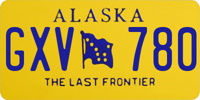AK license plate GXV780