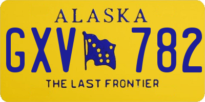 AK license plate GXV782