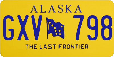 AK license plate GXV798