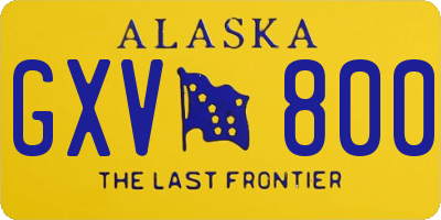 AK license plate GXV800