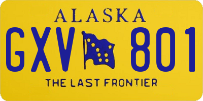 AK license plate GXV801