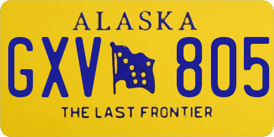 AK license plate GXV805