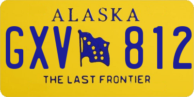 AK license plate GXV812