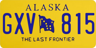 AK license plate GXV815