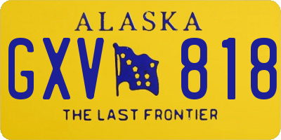 AK license plate GXV818