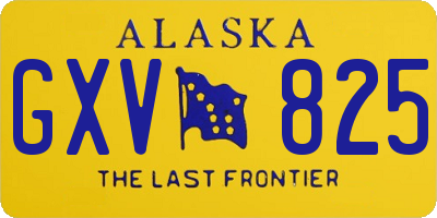 AK license plate GXV825