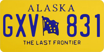 AK license plate GXV831