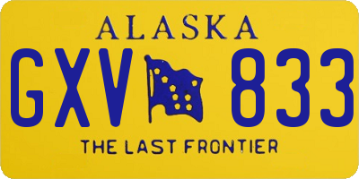 AK license plate GXV833