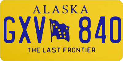 AK license plate GXV840