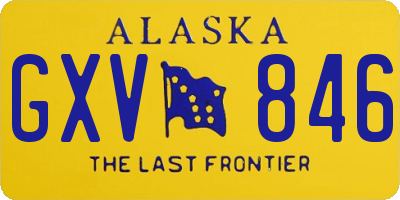 AK license plate GXV846