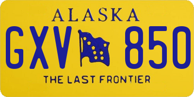 AK license plate GXV850