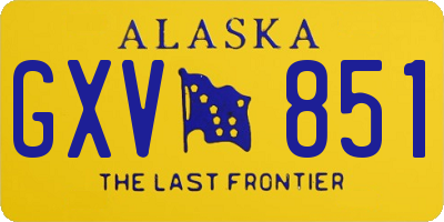 AK license plate GXV851