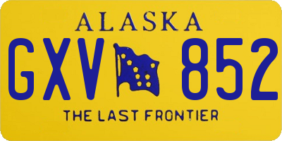 AK license plate GXV852